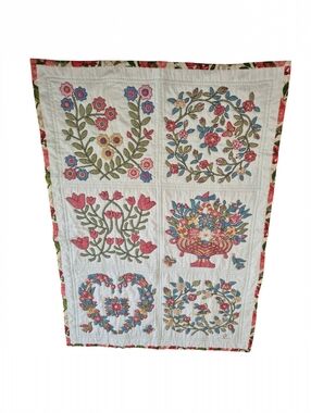 Hand Made Lap Quilt/ Throw Or Accent Piece 47" X 33"